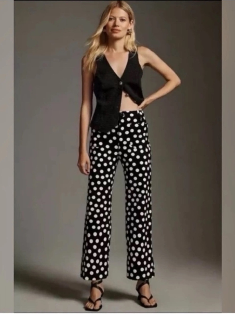 Anthropologie Maeve 30 P Colette Polka Dot Pants Preloved